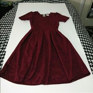 LuLaRoe Amelia Sparrow Embossed Dress